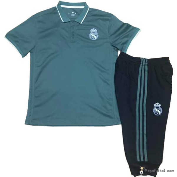 Polo Real Madrid Conjunto Completo 2017/18 Verde